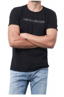 Herrlicher BASE Jersey T-Shirt LOKALE HELDEN Schwarz