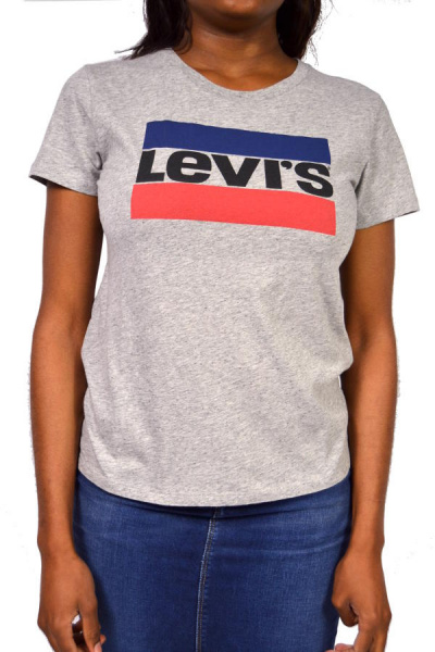 Levis Perfect Tee Sportswear Logo Grey Smokestack