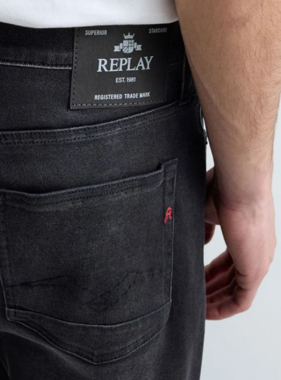 Replay AIDEEN M1075 Comfort Fit Jeans Black Delave