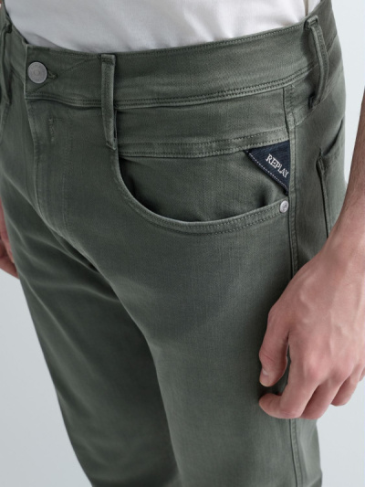 Replay Jeans ANBASS M914E Military Green - Hyperflex Bull Denim